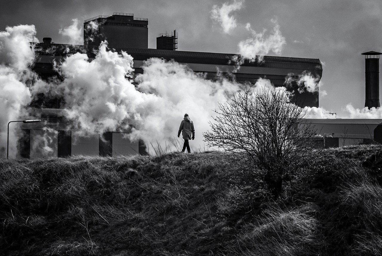 clouds, factory, nature